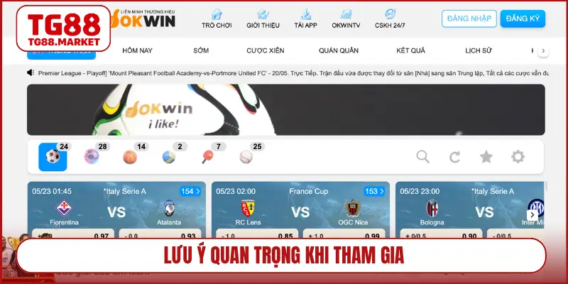 Lưu ý quan trọng khi tham gia